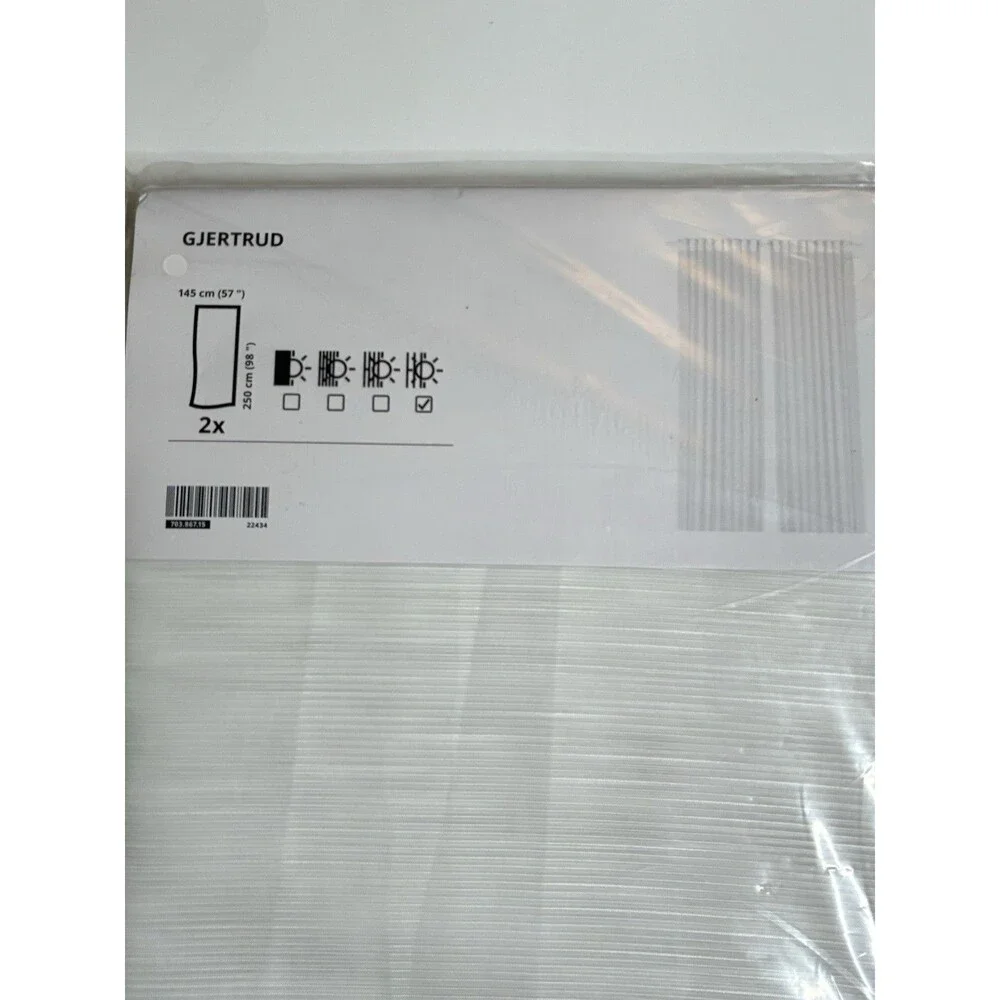 1 Pair Ikea Gjertrud Sheer Curtains 2 Panels 57